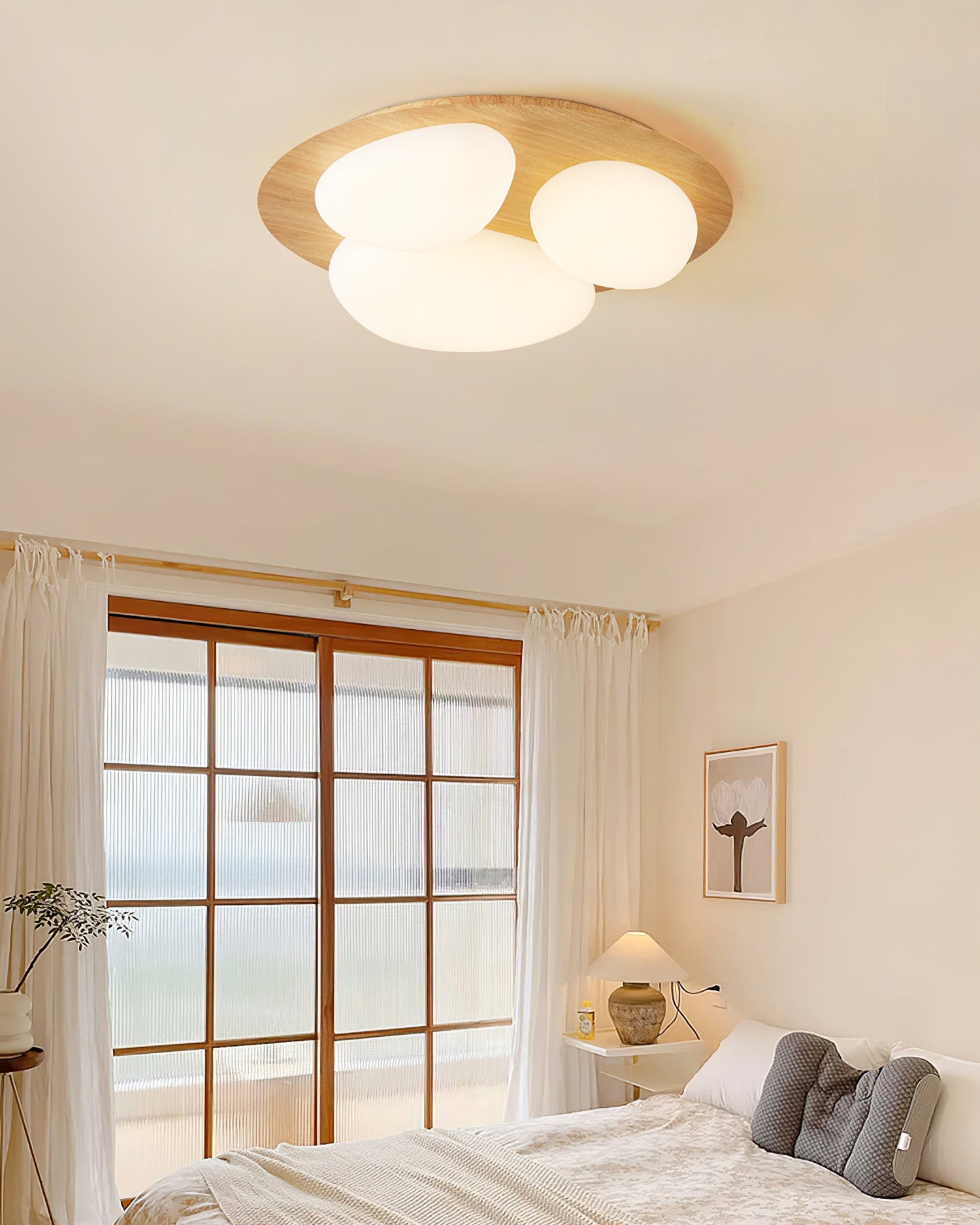 Avenora Minimalist Opal Acrylic Ceiling Light Warm Glow | Veisp