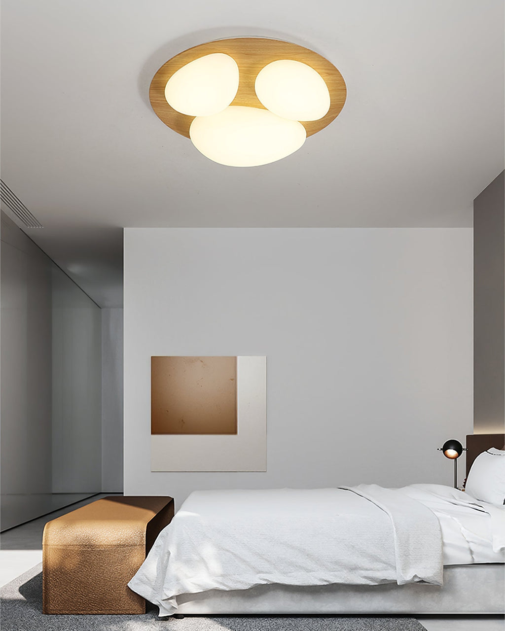 Avenora Minimalist Opal Acrylic Ceiling Light Warm Glow | Veisp
