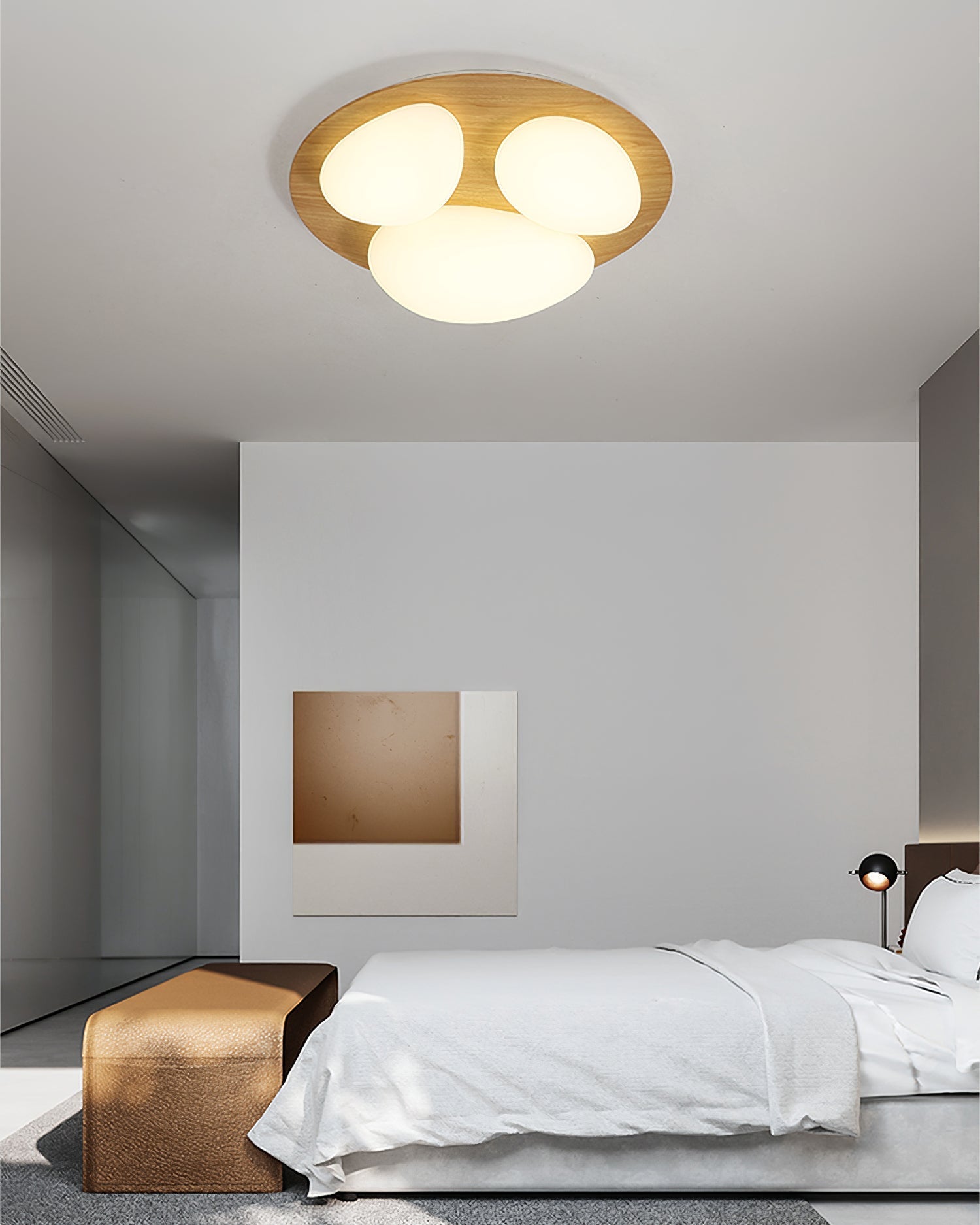 Avenora Minimalist Opal Acrylic Ceiling Light Warm Glow | Veisp