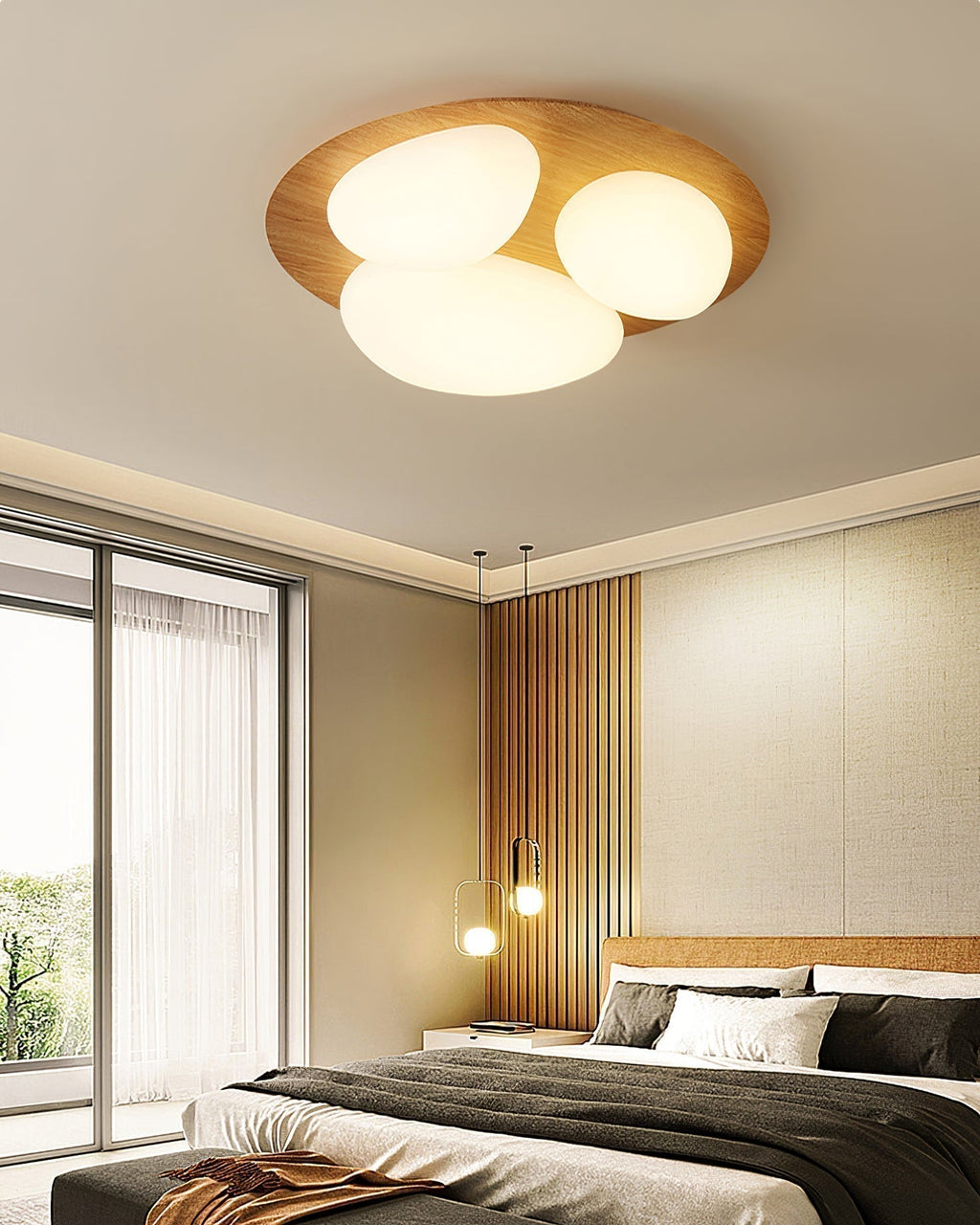 Avenora Minimalist Opal Acrylic Ceiling Light Warm Glow | Veisp