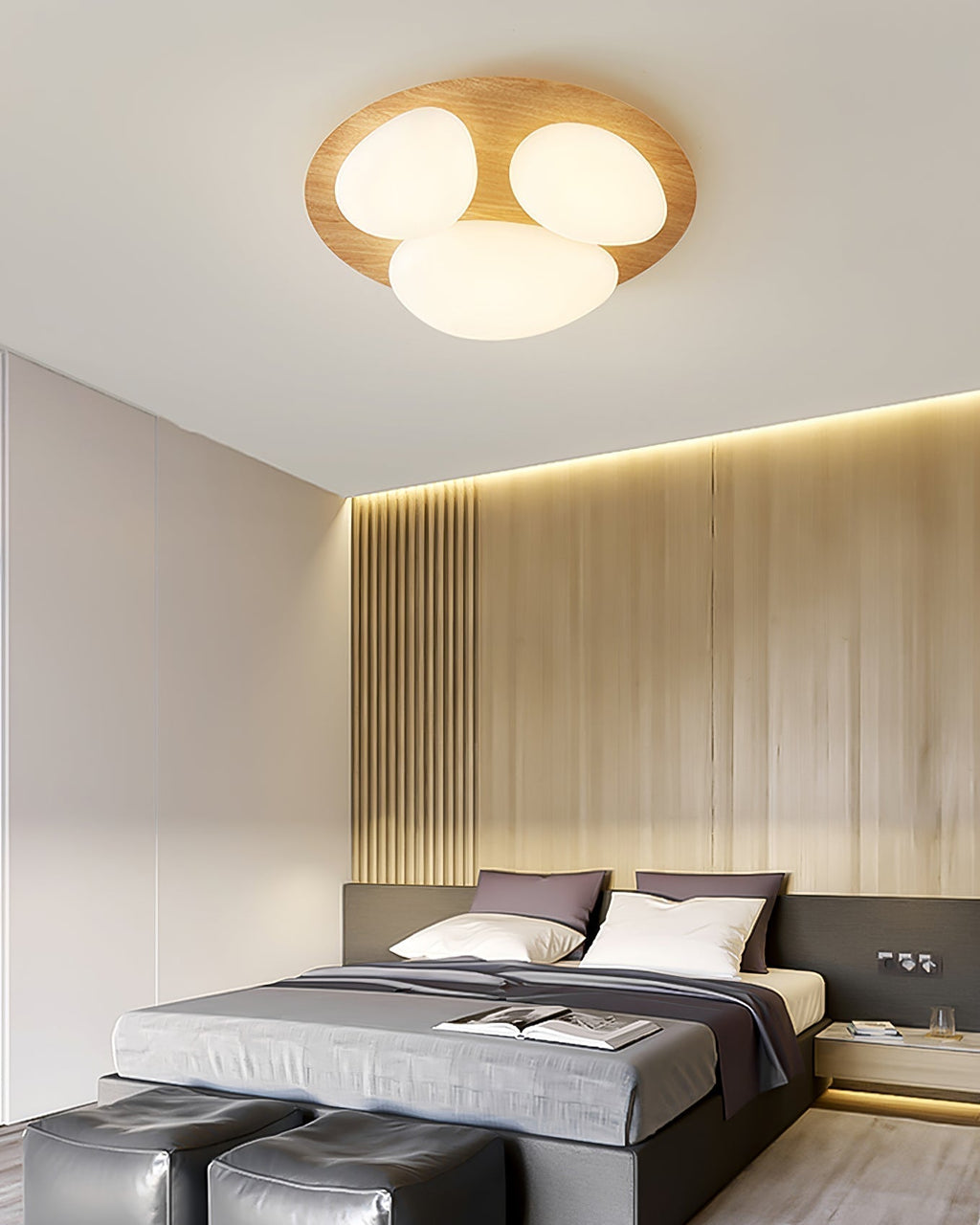 Avenora Minimalist Opal Acrylic Ceiling Light Warm Glow | Veisp