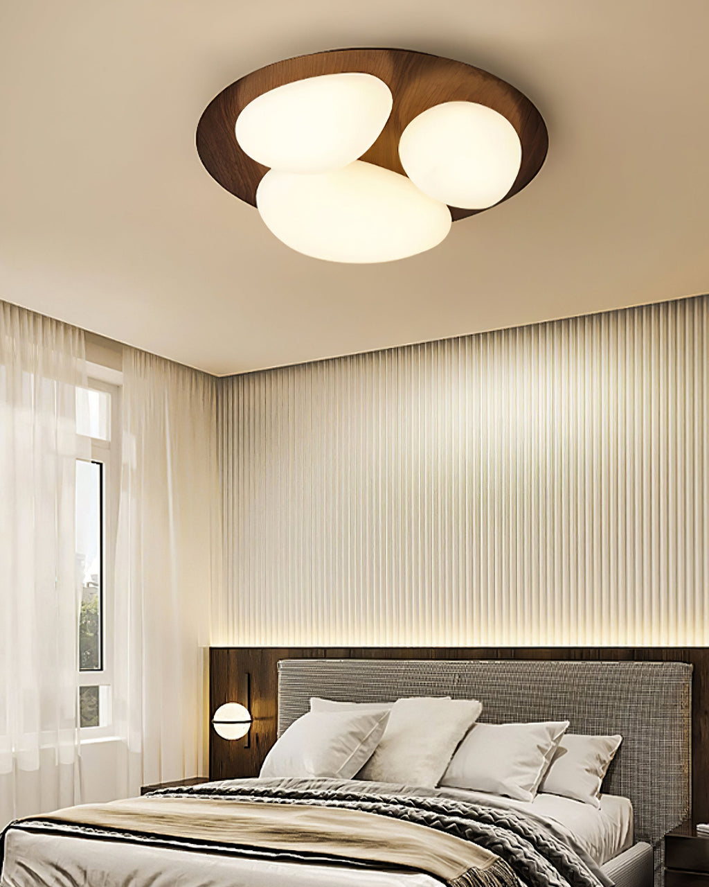 Avenora Minimalist Opal Acrylic Ceiling Light Warm Glow | Veisp