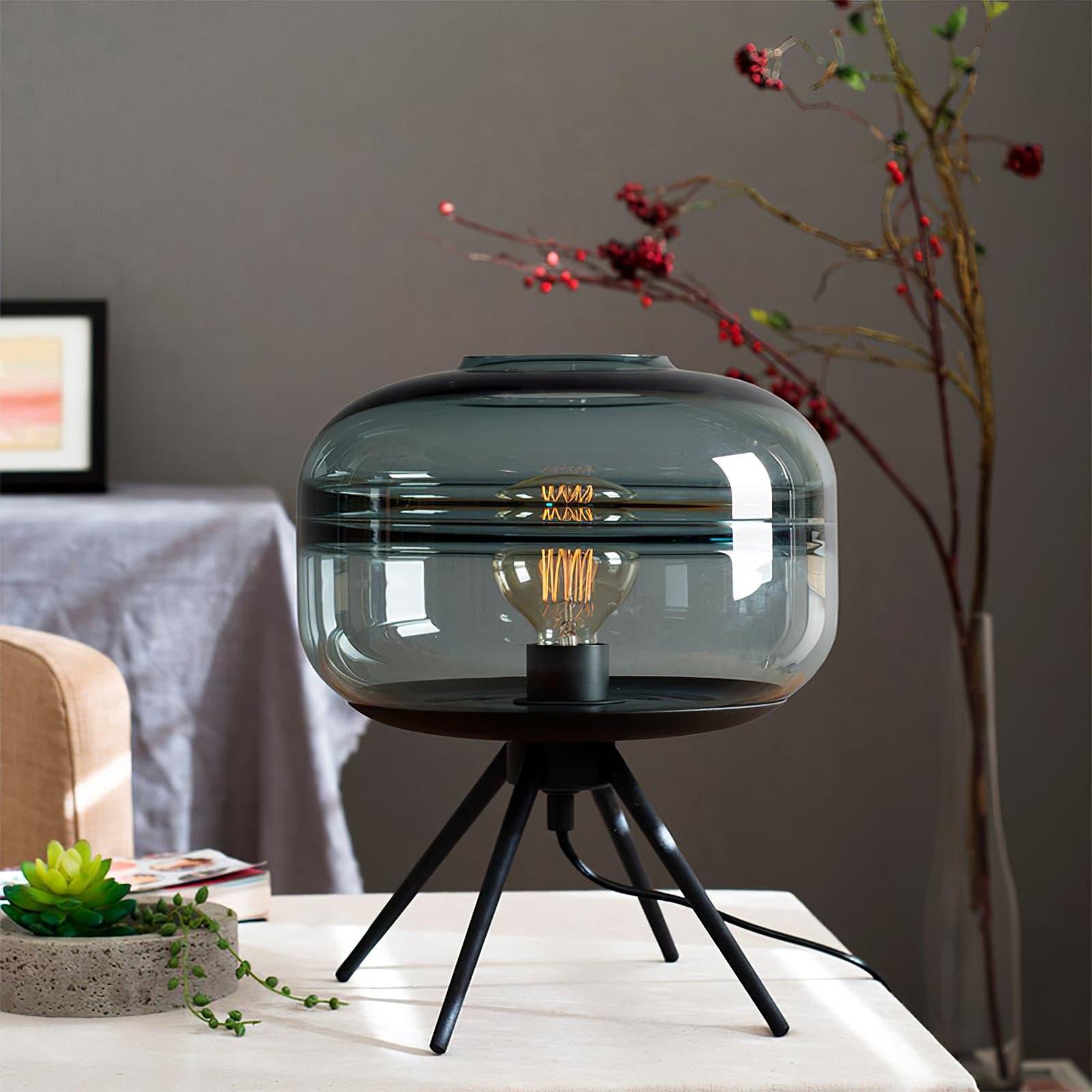 LumiJar Glass LED Table Lamp With Warm Ambient Glow | Veisp