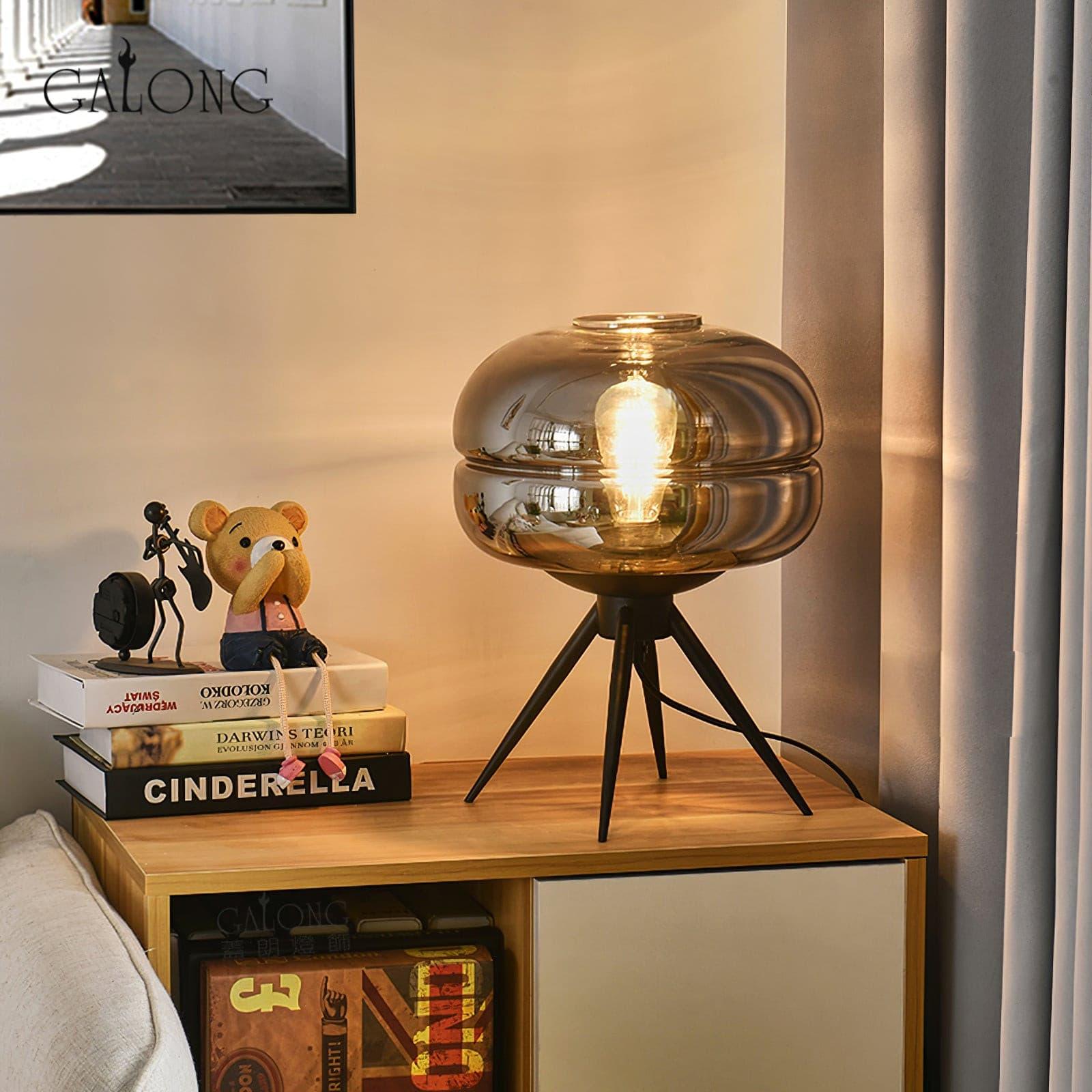 LumiJar Glass LED Table Lamp With Warm Ambient Glow | Veisp