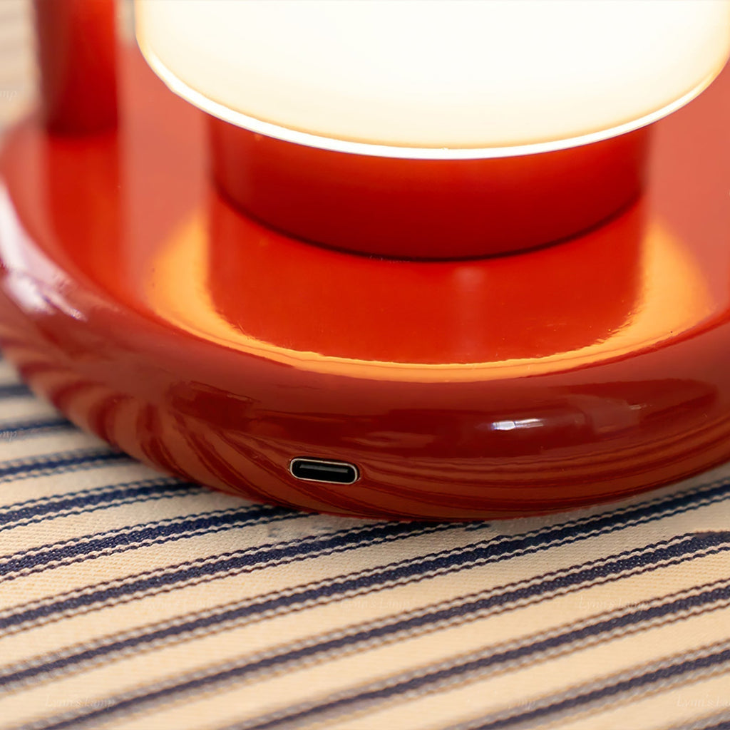 LumoKero | Compact Portable Table Lamp With Glass Shade | Veisp