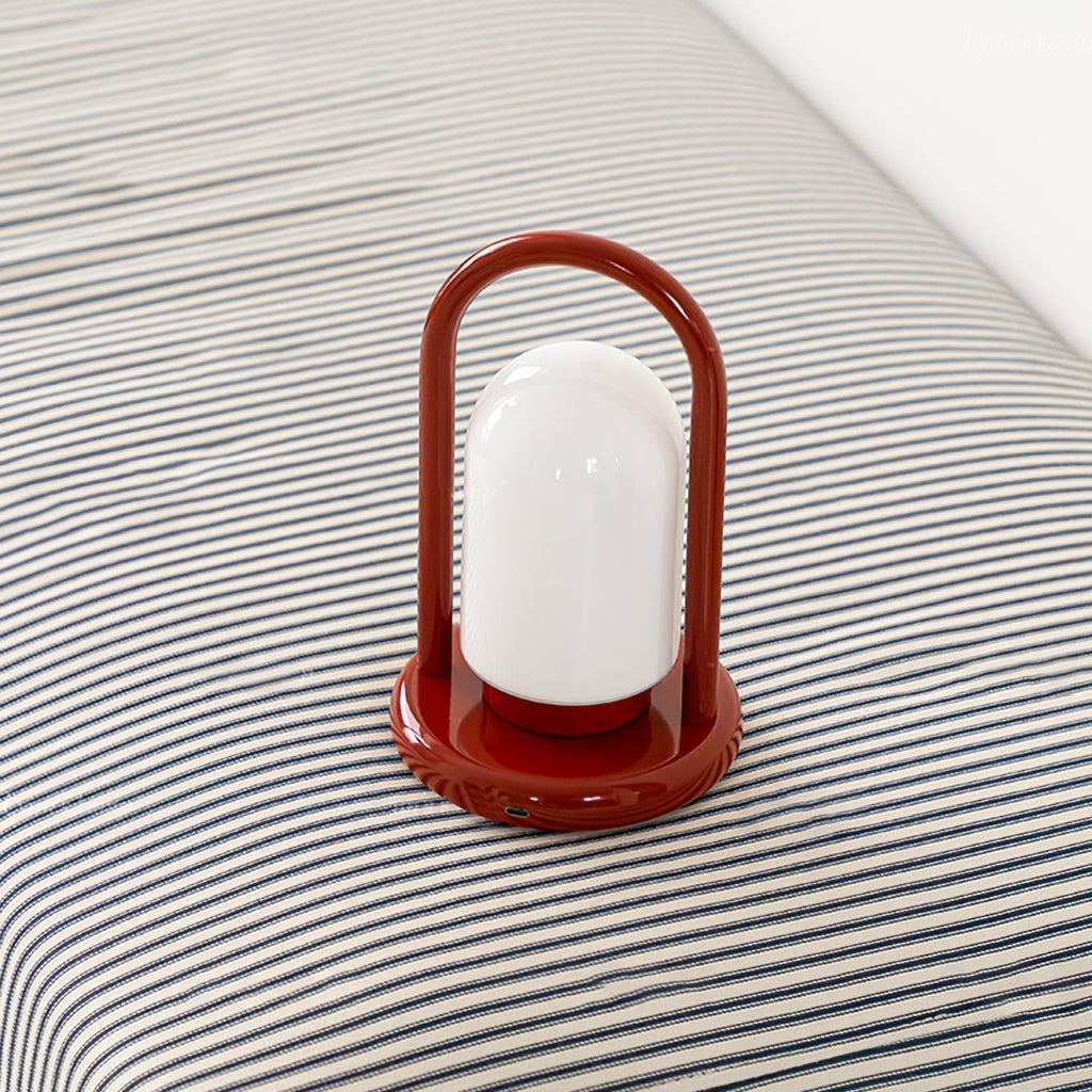 LumoKero | Compact Portable Table Lamp With Glass Shade | Veisp