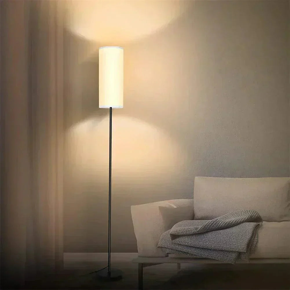 VeraLum Linen Shade Floor Lamp With Iron Base And LED | Veisp