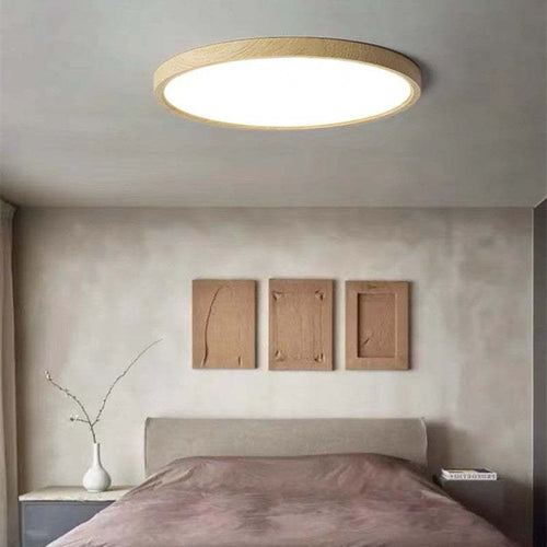 ArborGlow LED Ceiling Light With Soft Ambient Glow And Warm Wood Tones