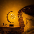Aurelle | Warm Glass Moon Lamp for Soft Ambient Lighting | Veisp