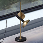 LumaSleek | LED Touch Table Lamp In Gold And Black Frame | Veisp