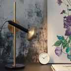 LumaSleek | LED Touch Table Lamp In Gold And Black Frame | Veisp