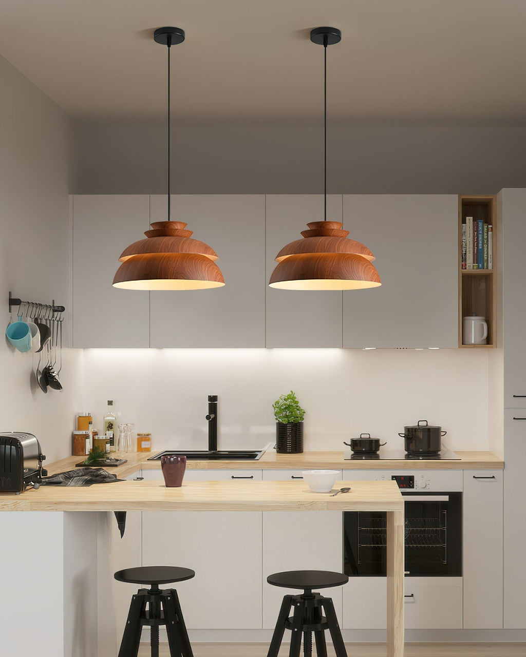 Kirrea Hanging Pendant Light With Natural Ambient Glow | Veisp