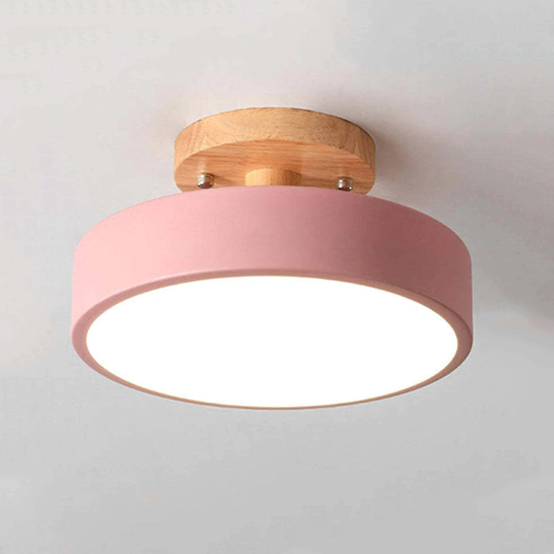 Aurelian Wood LED Ceiling Light Dimmable Minimalist Design