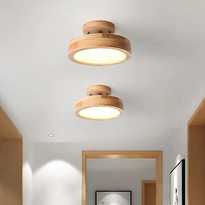 Aurelian Wood LED Ceiling Light Dimmable Minimalist Design
