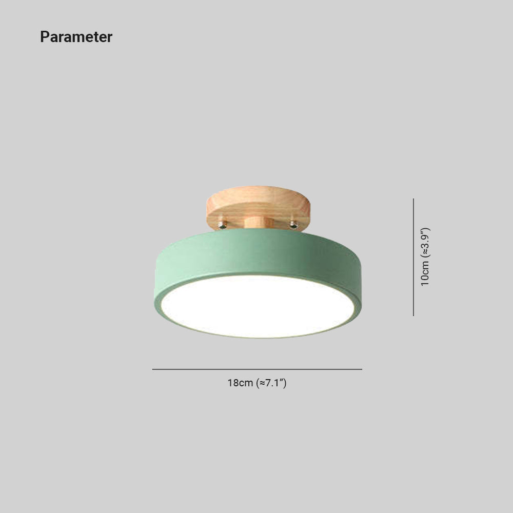 Aurelian Wood LED Ceiling Light Dimmable Minimalist Design