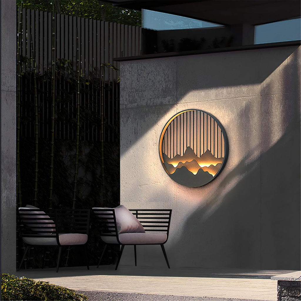 Aldercrest Mountain-Inspired Outdoor Wall Light in Gray | Veisp