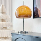 Cresca | Bauhaus Mushroom Table Lamp in Amber Glass | Veisp