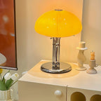 Cresca | Bauhaus Mushroom Table Lamp in Amber Glass | Veisp