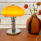 Cresca | Bauhaus Mushroom Table Lamp in Amber Glass | Veisp