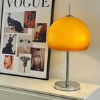 Cresca | Bauhaus Mushroom Table Lamp in Amber Glass | Veisp