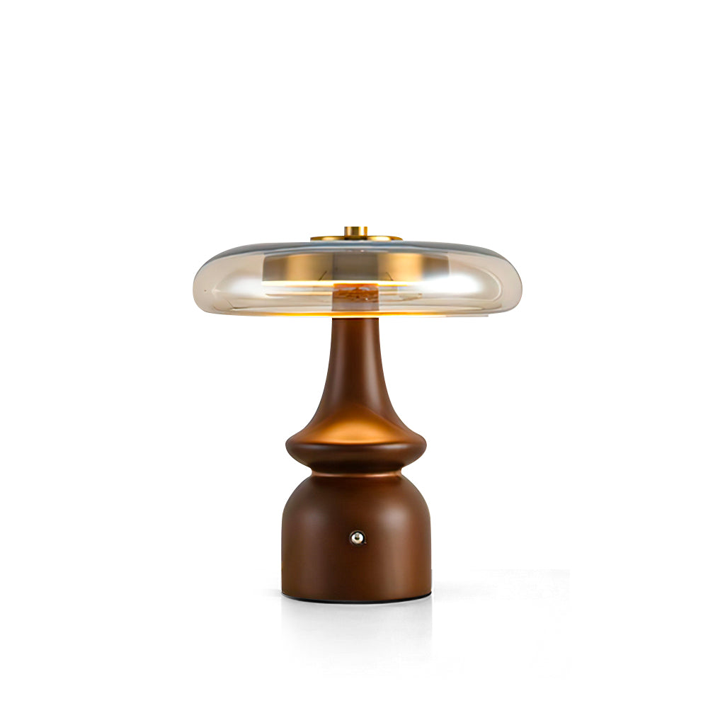 Aurelle | Modern Amber & Smoke Dome Ambient Accent Lamp | Veisp