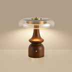 Aurelle | Modern Amber & Smoke Dome Ambient Accent Lamp | Veisp