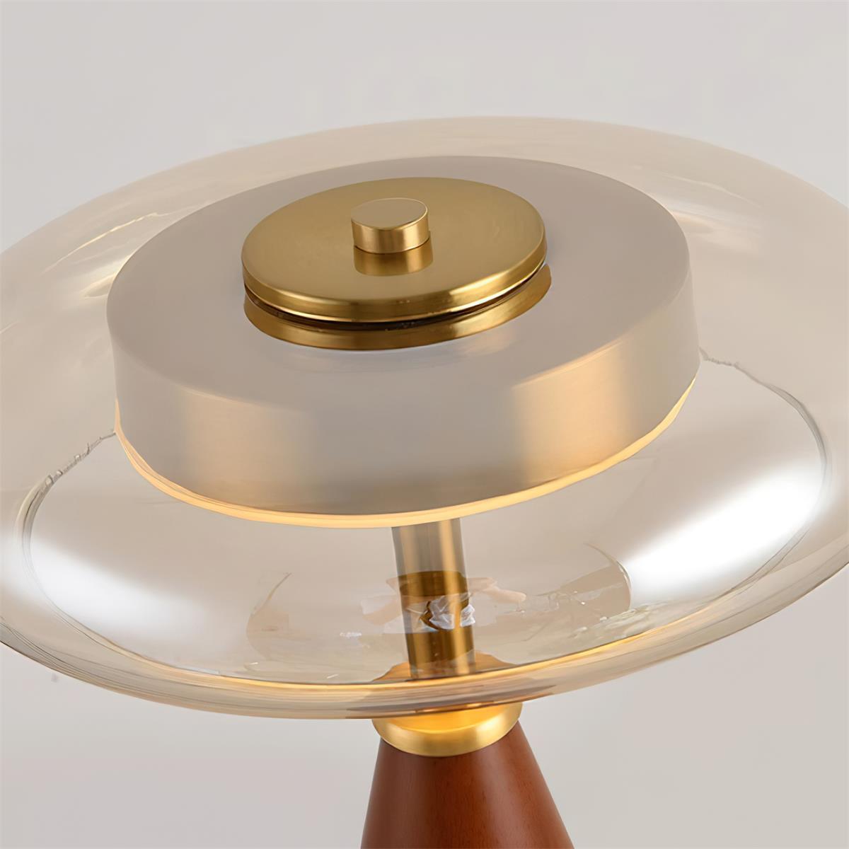 Aurelle | Modern Amber & Smoke Dome Ambient Accent Lamp | Veisp