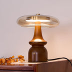 Aurelle | Modern Amber & Smoke Dome Ambient Accent Lamp | Veisp