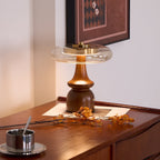 Aurelle | Modern Amber & Smoke Dome Ambient Accent Lamp | Veisp