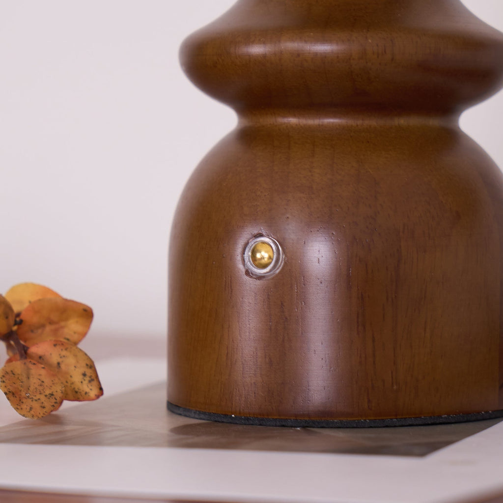 Aurelle | Modern Amber & Smoke Dome Ambient Accent Lamp | Veisp