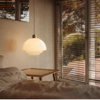 Alvara | Soft Ivory Glass Pendant Light in Mid-Century | Veisp