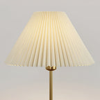 Elmora Pleated Linen Shade Table Lamp In Wood And Metal | Veisp