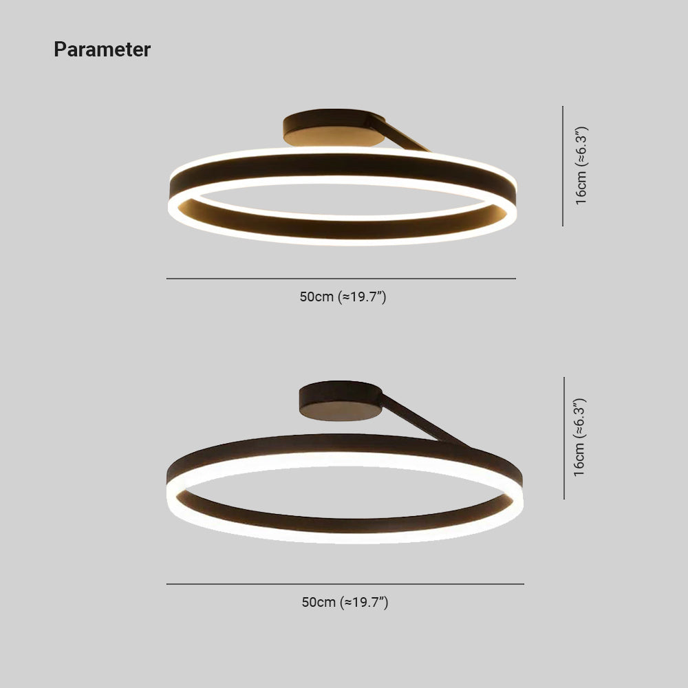 NovaRing LED Ceiling Light In Black And White For Living Room