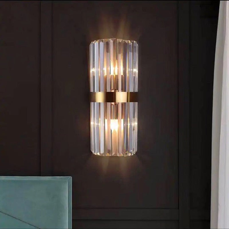 LumaLuxe Elegant Gold Wall Sconce With Warm Ambient Glow | Veisp