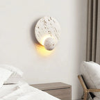 MiraStone Round Stone Wall Sconce For Living Room Decor | Veisp