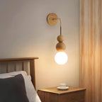 LumaWood | Walnut Wall Lamp With Gradient Glass For Home | Veisp