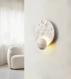 MiraStone Round Stone Wall Sconce For Living Room Decor | Veisp