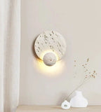 MiraStone Round Stone Wall Sconce For Living Room Decor | Veisp