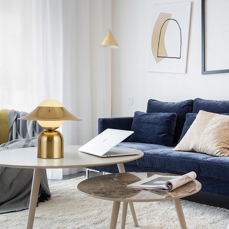 AureaNord Gold Nordic Table Lamp For Living Room Accent | Veisp