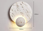 MiraStone Round Stone Wall Sconce For Living Room Decor | Veisp