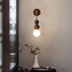 LumaWood | Walnut Wall Lamp With Gradient Glass For Home | Veisp