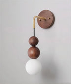 LumaWood | Walnut Wall Lamp With Gradient Glass For Home | Veisp