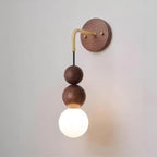 LumaWood | Walnut Wall Lamp With Gradient Glass For Home | Veisp
