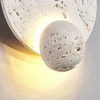 MiraStone Round Stone Wall Sconce For Living Room Decor | Veisp
