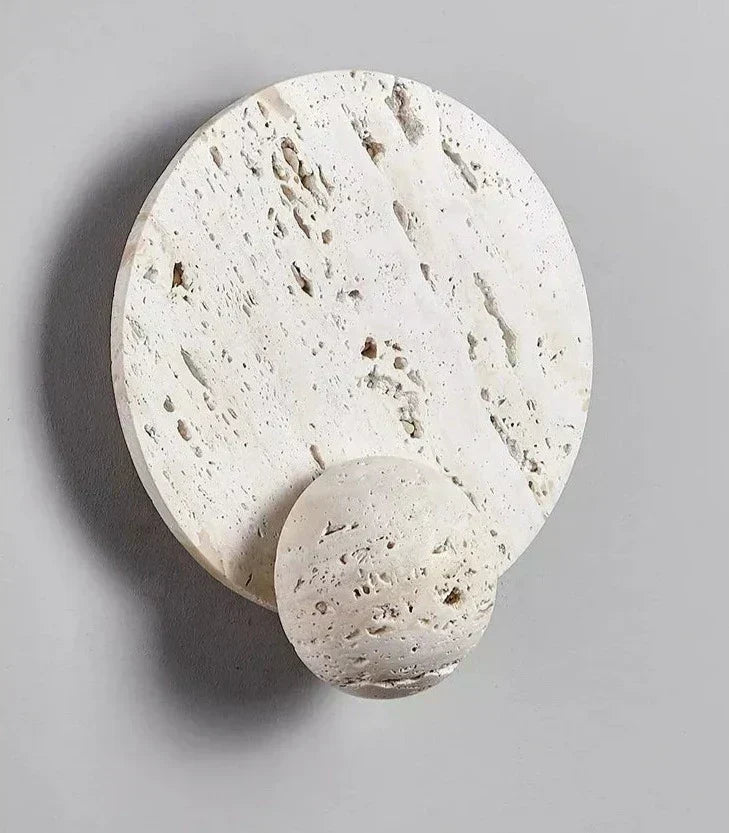 MiraStone Round Stone Wall Sconce For Living Room Decor | Veisp