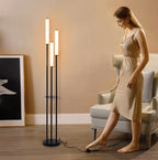 Lumora LED Floor Lamp With Dimmable Built-In Aluminum Shelf | Veisp