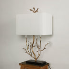 Aurelle | Branch-Style Brass Table Lamp With Fabric Shade | Veisp