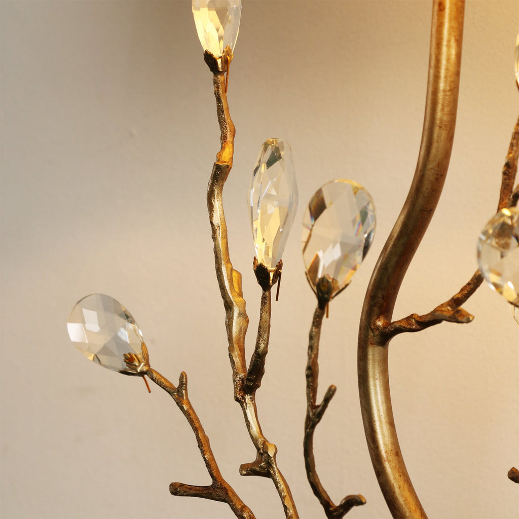 Aurelle | Branch-Style Brass Table Lamp With Fabric Shade | Veisp