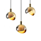 Aurelia | Scandinavian Gold Glass Pendant Light, Smoke Gray | Veisp