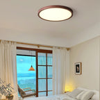 Lyra Walnut Glow Slim Circular LED Ceiling Light Pro